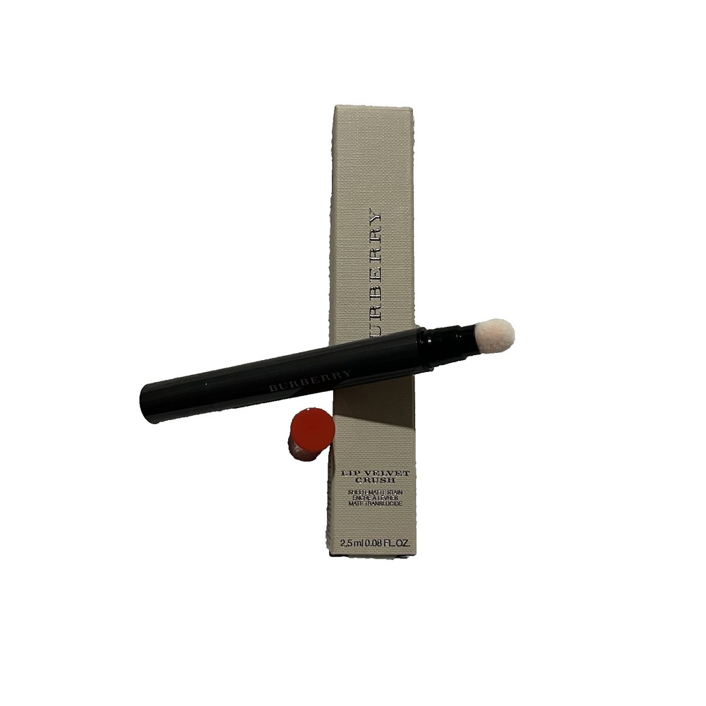 Burberry Lip Velvet Crush Sheer Matte Stain Tangerine No. 58 0.08 oz In‎ Box
